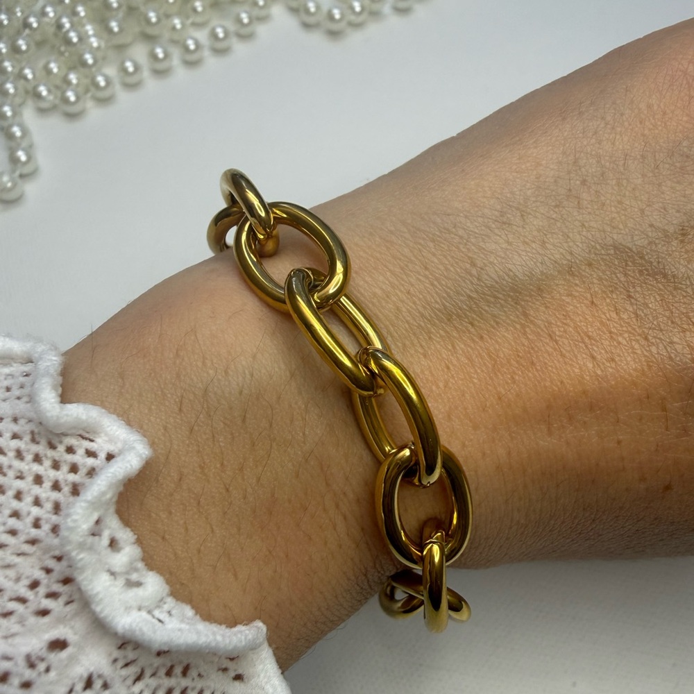 Chain Bold Link Bracelet Stainless Steel Waterproof - Picture 5 of 7